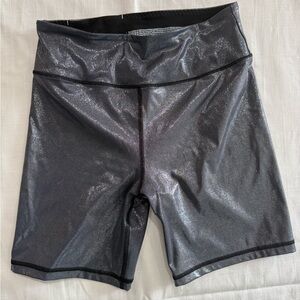 Victoria Secret Sport Black Shimmer Women’s High-Waist Bike Shorts